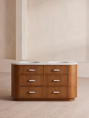 Witley Double Vanity Unit - Carrara Marble - Hover Image