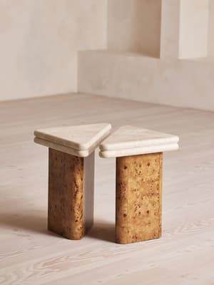 Gia Side Table Set - Roya Diana Marble - Hover Image