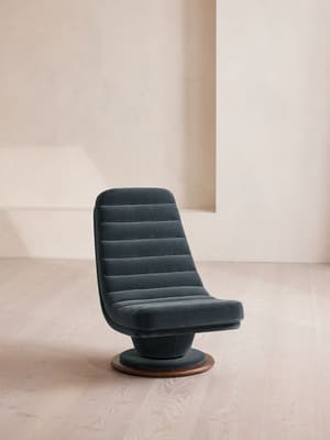 Albert Armchair - Velvet - Grey Blue - Hover Image