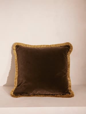 Aspen Square Cushion - Ochre - Hover Image