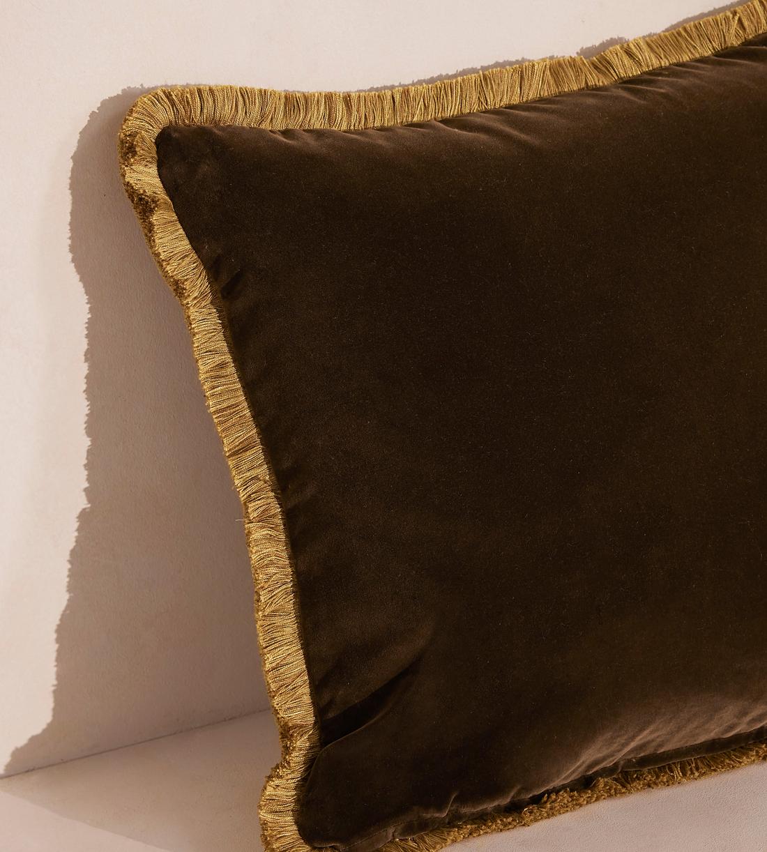 Aspen Square Cushion - Ochre - Images - Image 5