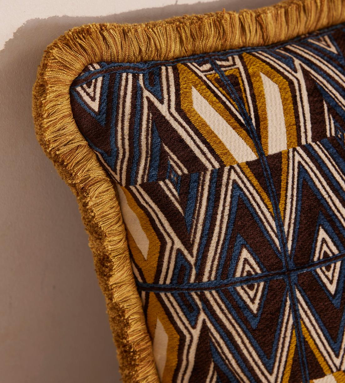 Aspen Square Cushion - Ochre - Images - Image 6