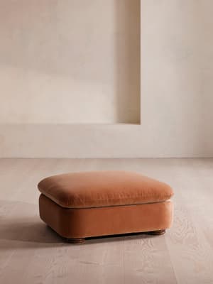 Rava Ottoman - Velvet - Antique Rose - Listing Image