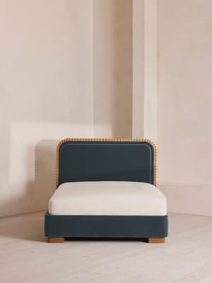 Angus Bed - Superking - Velvet - Grey Blue - Hover Image
