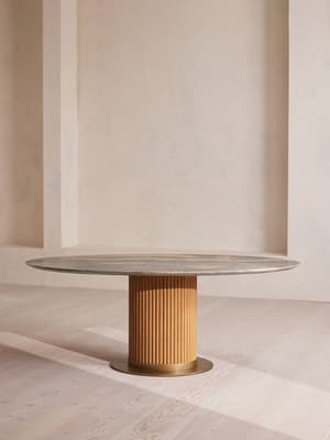 Murcell Oval Dining Table - Blue Quartzite - Listing Image