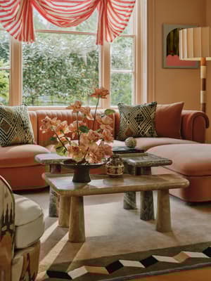 Jada Coffee Table Set - Light Emperador and Verde Bosque Marble - Hover Image