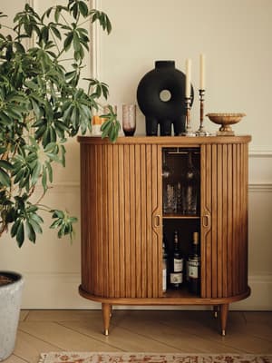 Nora Tambour Bar - Black Marquina Marble - Hover Image