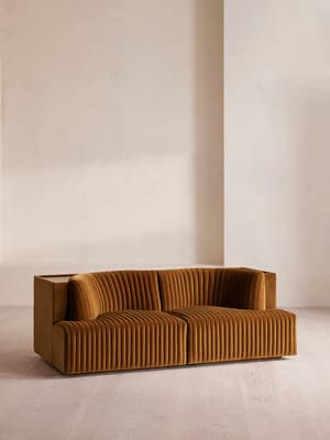 Hamish Modular Sofa - Three Seater - Velvet - Mustard - Listing Image