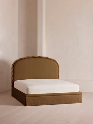 Mika Bed - King - Linen - Ochre - Listing Image