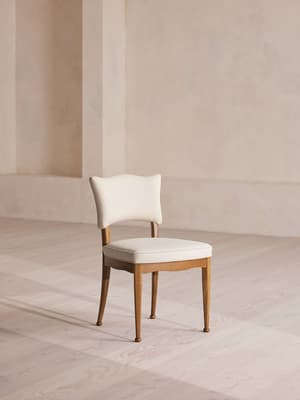 Pair of Armless Charleston Dining Chair - Linen - Natural - Hover Image