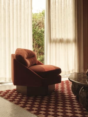 Mila Armchair - Rust - Velvet - Listing Image