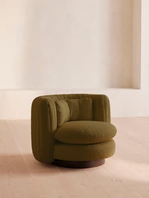Vivienne Armchair - Textured Wool Boucle - Kelp - Listing Image