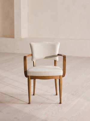 Charleston Dining Chair with Arms - Linen - Natural - Hover Image