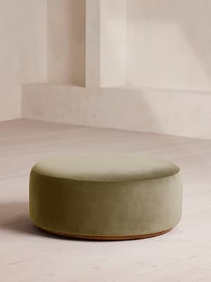 Aline Ottoman - Velvet - Lichen - Listing Image