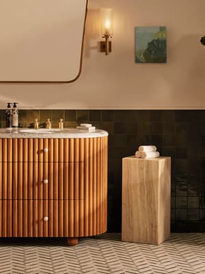 Delos Plinth - Wood Onyx - Small - Hover Image