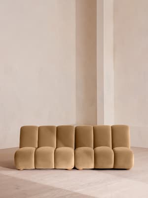Noelle Modular Sofa - Four Seater - Velvet - Camel - Listing Image