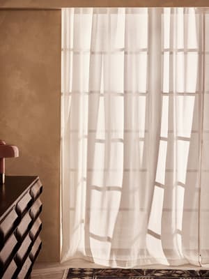 Wool Sheer Curtain Panel - W325cm x L228cm - Single Panel - Listing Image
