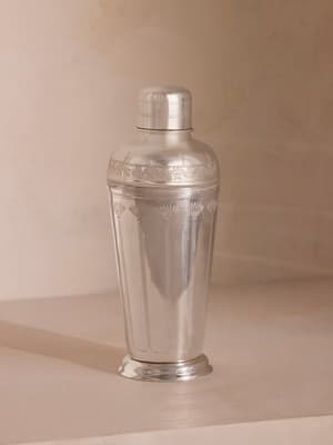 Rochester Engraved Silver Cocktail Shaker - Hover Image