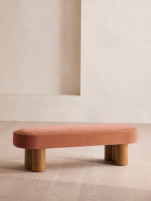 Nieve Bench - Velvet - Antique Rose - Listing Image