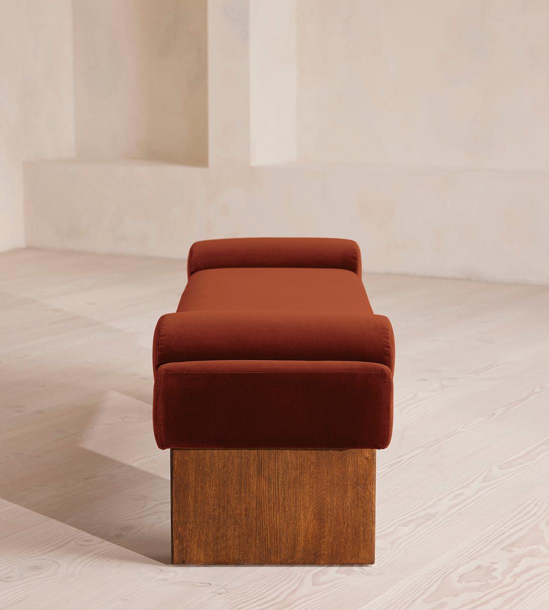 Esther Bench - Velvet - Rust - Images - Image 3