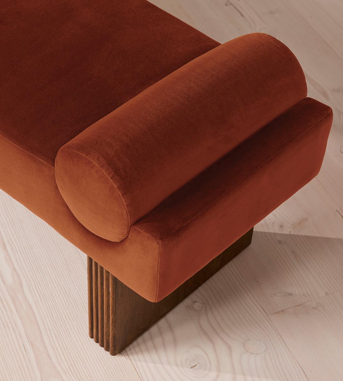 Esther Bench - Velvet - Rust - Images - Image 4