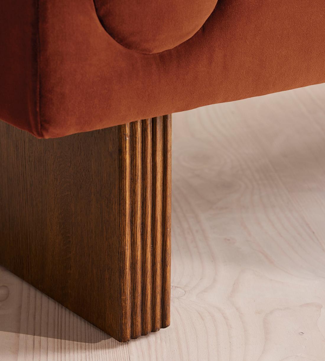 Esther Bench - Velvet - Rust - Images - Image 5