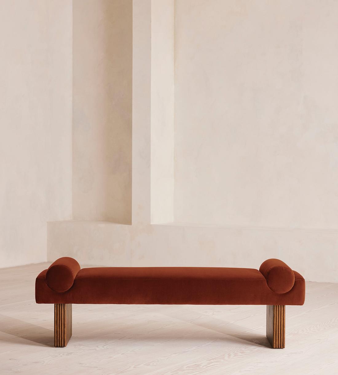 Esther Bench - Velvet - Rust - Listing - Image 2