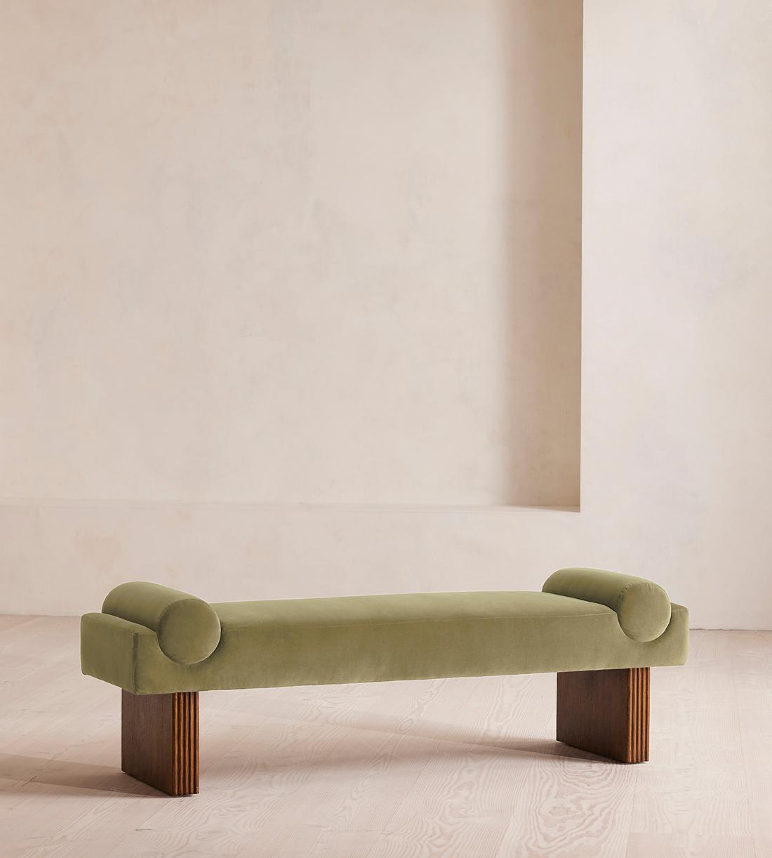 Esther Bench - Velvet - Lichen - Listing - Image 1