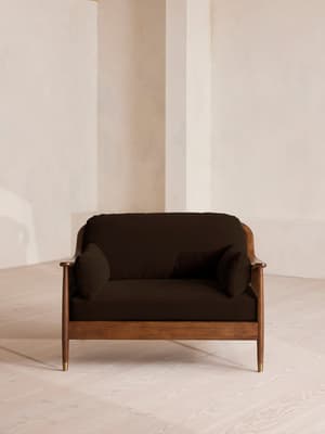 Atlanta Loveseat - Velvet - Chocolate - Hover Image