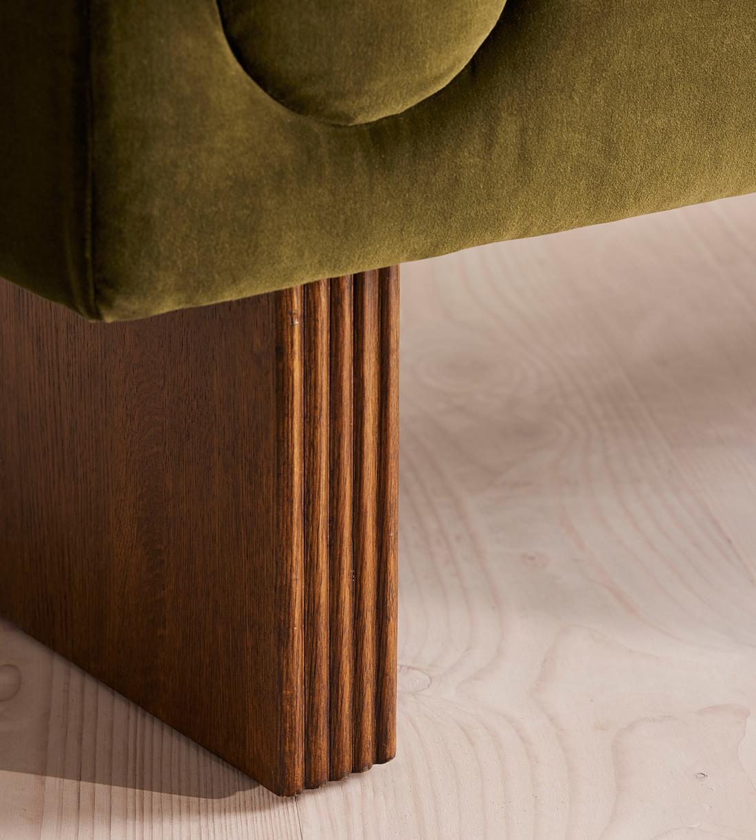 Esther Bench Velvet - Olive - Images - Image 5