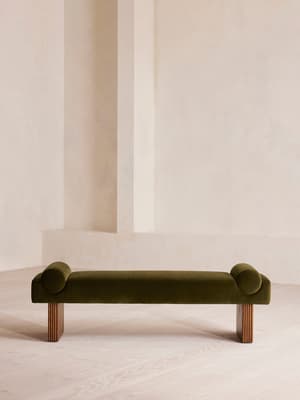 Esther Bench Velvet - Olive - Hover Image