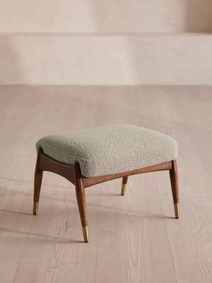 Theodore Footstool - Textured Wool Boucle - Pistachio - Listing Image