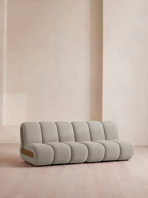 Noelle Modular Sofa - Four Seater - Textured Wool Boucle - Pistachio - Listing Image