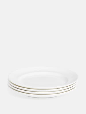 House Bread Plate - Bone China - White - Set of four - Listing Image