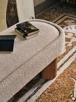 Nieve Bench - Boucle Sand - Hover Image