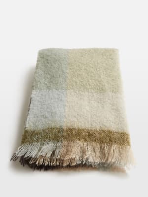 Curtis Mohair Check Throw - Multi - Hover Image
