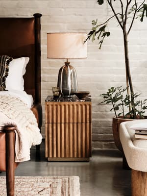 Arches Bedside Table - Griseo Rosa Marble - Listing Image