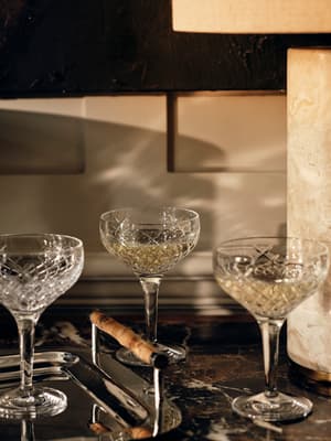 Barwell Cut Crystal Champagne Coupe - Set of Four - Hover Image