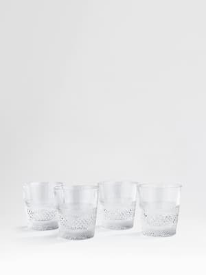 Huxley Cut Crystal Rocks Glass - Set of Four - Hover Image