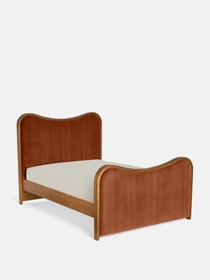 Lawrence Bed - King - Velvet - Rust - Hover Image