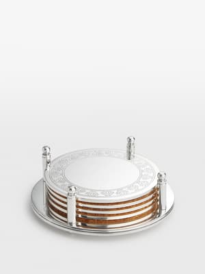 Rochester Engraved Silver Coasters - Set of Four - Listing Image