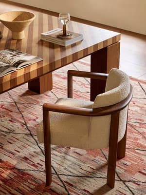 Aria Dining Chair - Boucle - Cream - Hover Image