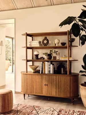 Nora Tambour Shelving Unit - Black Marquina Marble - Listing Image