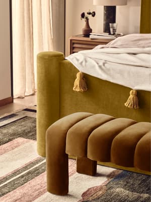 Willis Bench - Velvet - Mustard - Listing Image