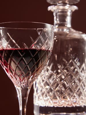 Barwell Cut Crystal Wine Glass - Set of Four - Hover Image