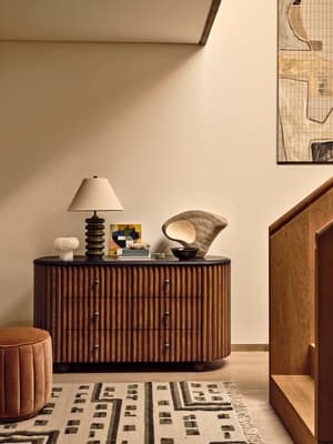 Carlisle Six Drawer Dresser - Black Marquina Marble - Hover Image