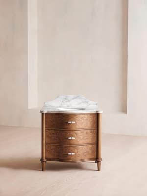 Valerie Single Vanity - Arabescato Marble - Hover Image