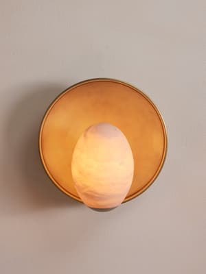 Avena Wall Light - Alabaster Globe - Hover Image