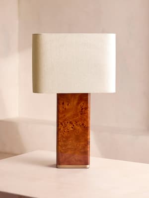 Remi Rectangle Table Lamp - Mappa Burl - Listing Image