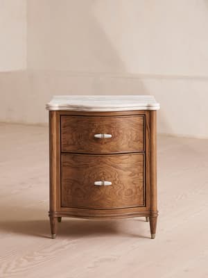Valerie Bedside Table - Arabescato Corchia - Hover Image